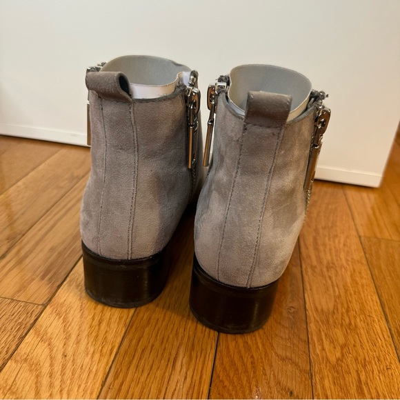 Dolce Vita Marra Boots in Smoke Grey Suede Zipper Booties with Zippers — Size 6 - Picture 6 of 9